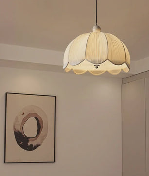 Wabi Sabi Plissé Hanglamp - Japanse Stijl Stoffen Plafondlamp voor Woonkamer, Eetkamer & Slaapkamer