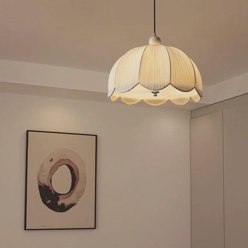 Wabi Sabi Plissé Hanglamp - Japanse Stijl Stoffen Plafondlamp voor Woonkamer, Eetkamer & Slaapkamer