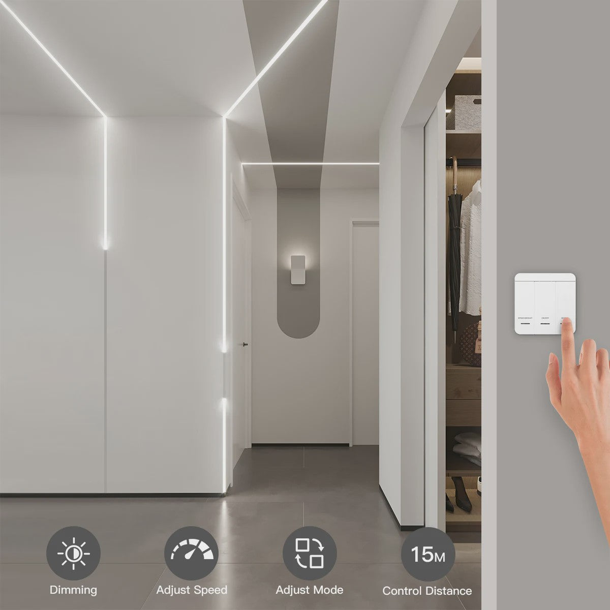Smart WS2811 LED Strip Verlichting - 5M/10M Kit met Water Effect en Instelbare Snelheid