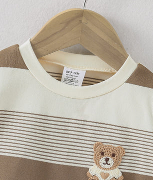 Zomerse Baby Set: Ademend Gebreid T-shirt & Short Outfit (2-delig) voor Jongens & Meisjes