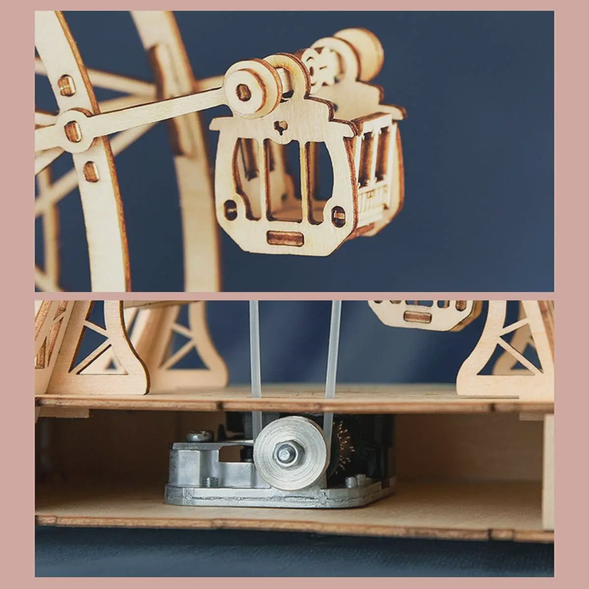 Robotime Rolife 3D Houten Reuzenrad Muziekdoos - Bouwpakket voor Jong en Oud