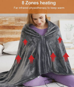Electric Heating Body Warming Shawl Blanket Outdoor Camping Multifunctional Shawl Heating Blanket USB Charging Washable Leg Cove