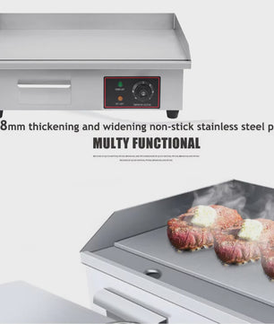 3000W Elektrische Bakplaat - RVS Grillplaat met Lade voor Buiten Koken