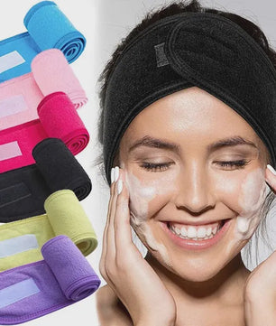 Verstelbare Make-up Haarband (5 Stuks) - Zachte Handdoekstof voor Gezichtsreiniging, Yoga & Spa