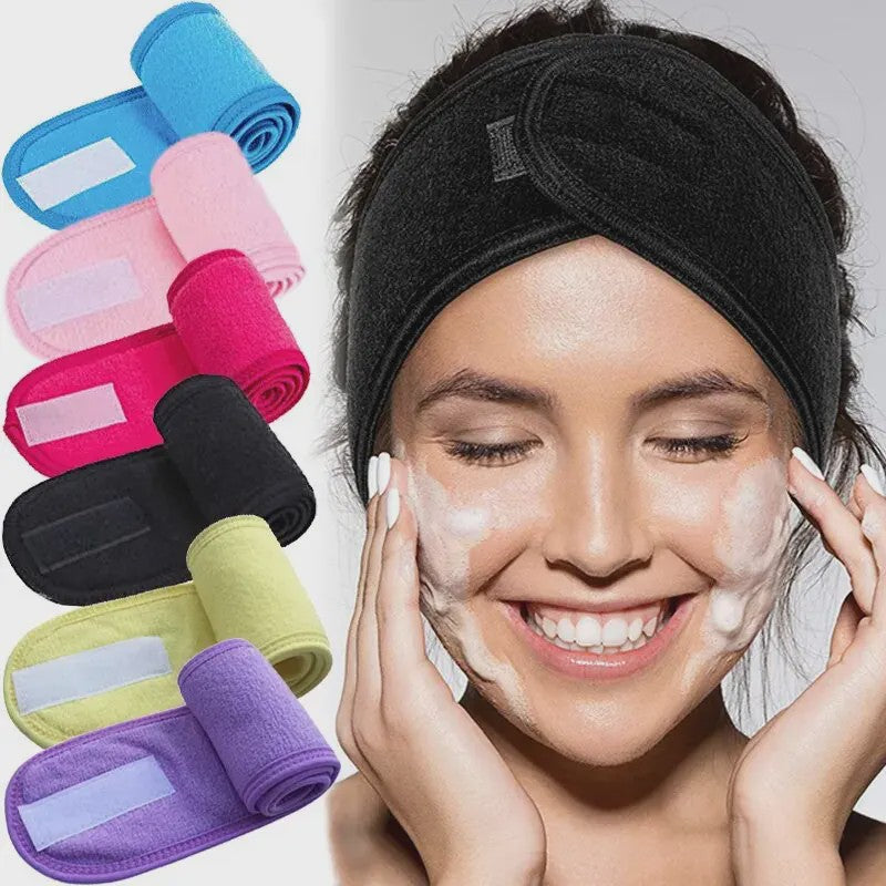Verstelbare Make-up Haarband (5 Stuks) - Zachte Handdoekstof voor Gezichtsreiniging, Yoga & Spa