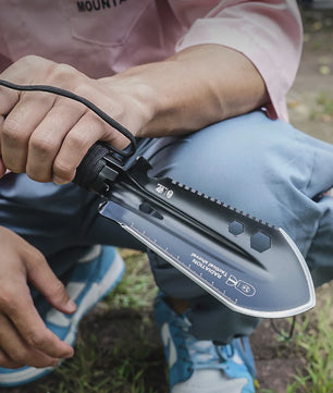 8-in-1 Multifunctionele Survival Schep - Compacte Camping Spade met Multitool & Tas