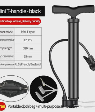 Draagbare Fietspomp Mini 140PSI - Voor Racefiets, Mountainbike & Ballen