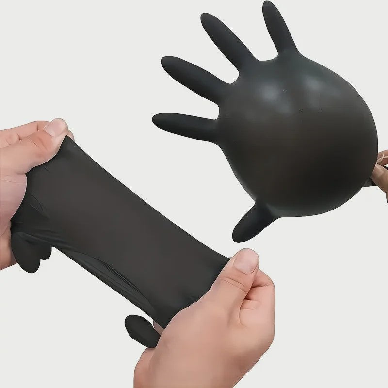 Zwarte Nitril Handschoenen (50/20 Stuks) - Latexvrij, Waterdicht & Duurzaam voor Keuken, Salon & Thuis