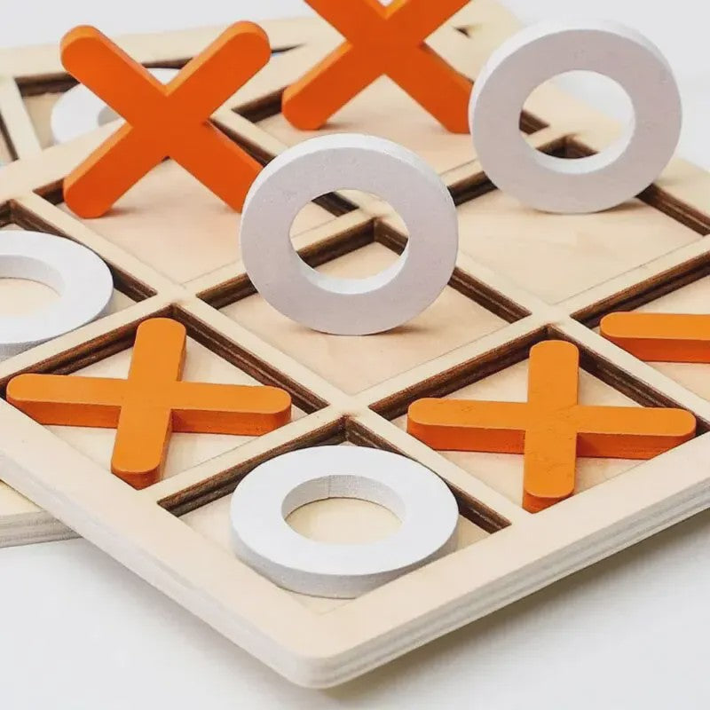 Houten Montessori Boter-kaas-en-eieren Spel: Interactieve Puzzel voor Kinderen - Educatief en Hersentrainend Speelgoed