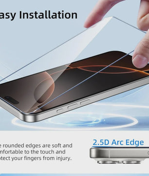 HD Tempered Glass Screen Protector voor iPhone 11 t/m 17 Pro Max & Mini - Keuze uit 1, 3 of 5 Stuks