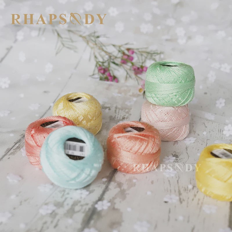 Rhapsody Pearl Cotton Garen Set - Maat 8 - 12 Bollen voor Haken, Borduren & Knutselen