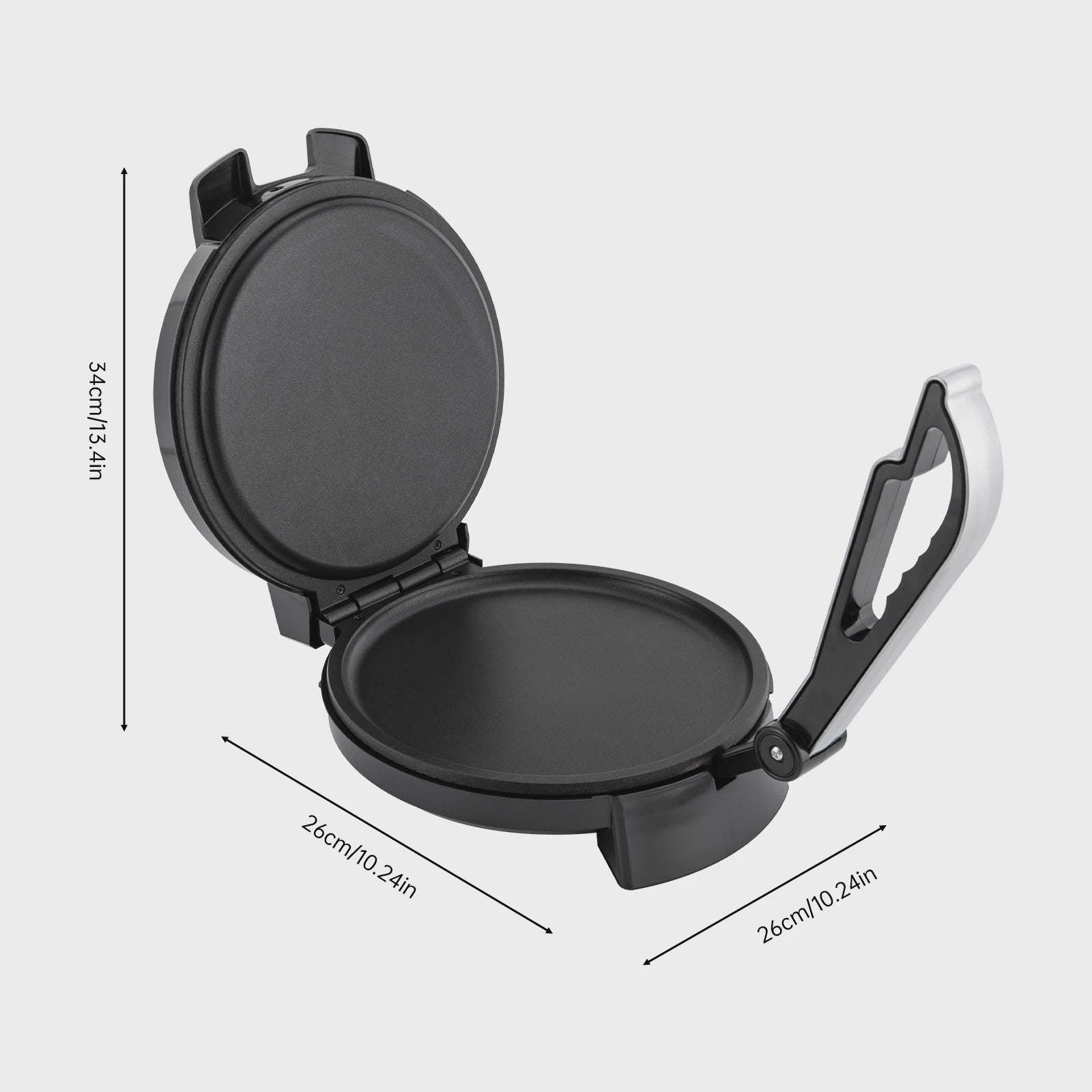 Elektrische Roti & Tortilla Maker - 1200W, Dubbelzijdig Verwarmen, Anti-aanbaklaag
