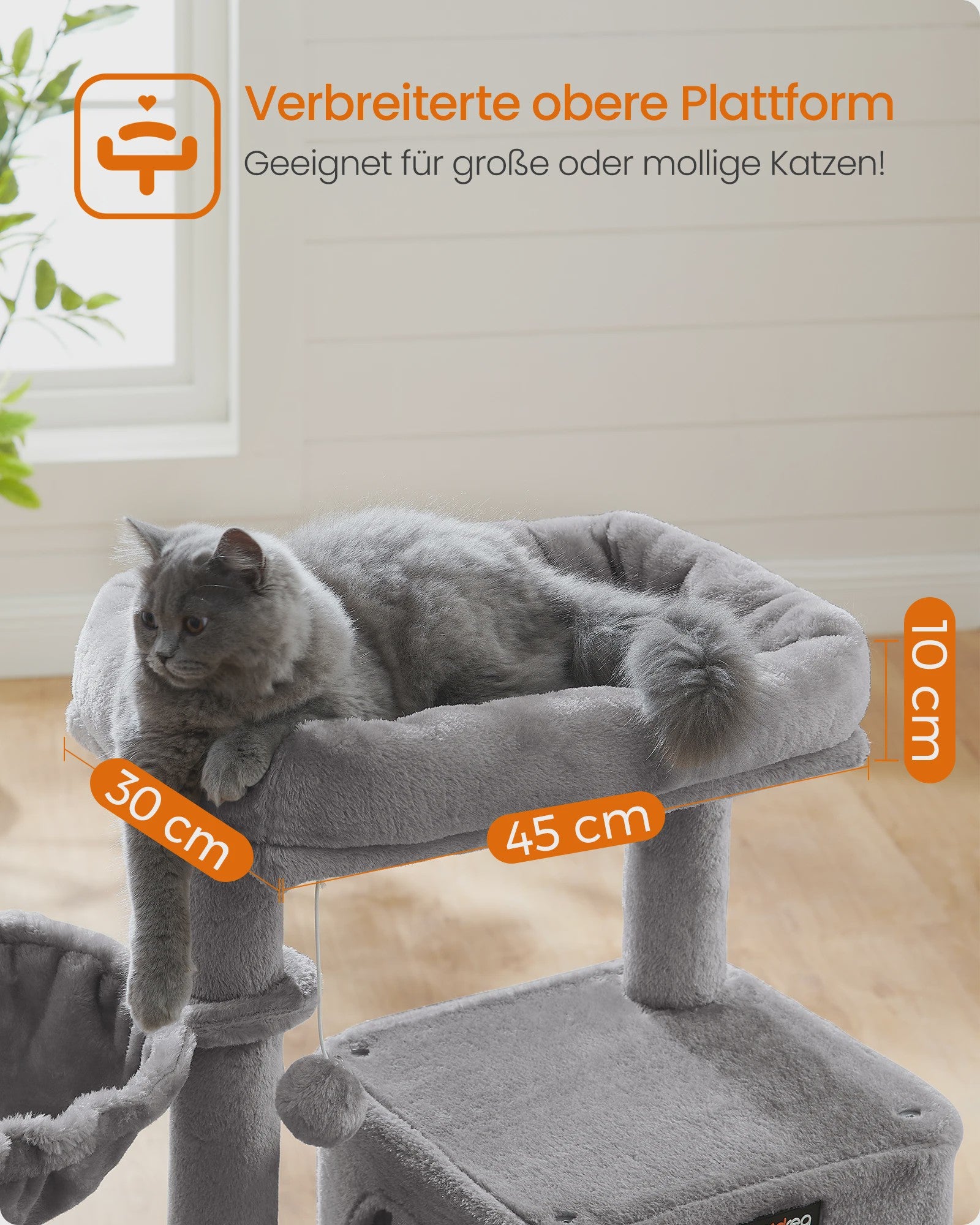 FEANDREA Krabpaal met Groot Observatiedek en Hangmat voor Katten