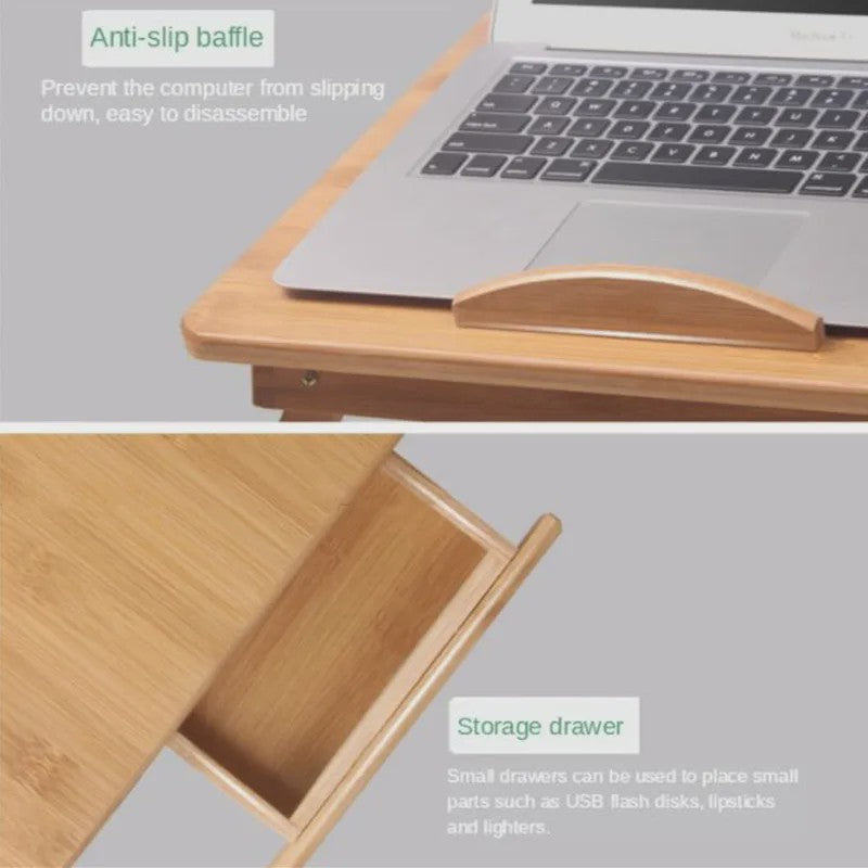 Opvouwbaar Laptop Bureau voor Bed en Sofa - Draagbare Bedtafel voor Lezen en Studeren