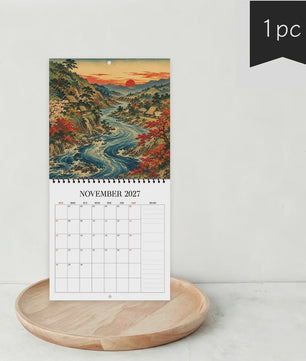 2027 Kalender: Japanse Ukiyo-e Kunst & Maandelijkse Planner - Perfect Cadeau