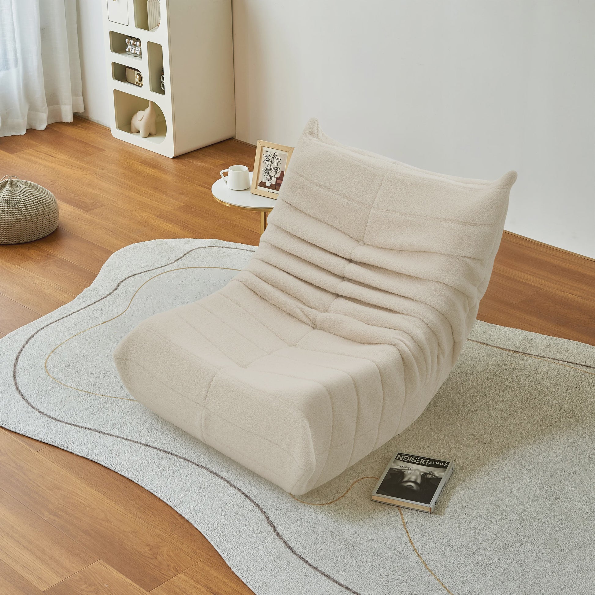 XXL Design Beanbag van Lamswol - Comfortabele Zitzak als Sofa, Fauteuil of Vloerkussen