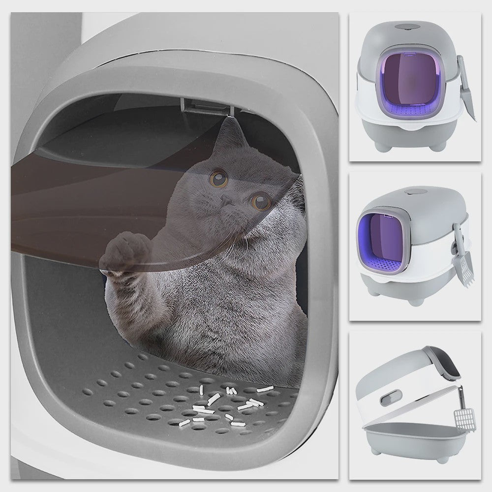 Gesloten Kattenbak met Koepelstructuur en Schepje - 40x39x56 cm