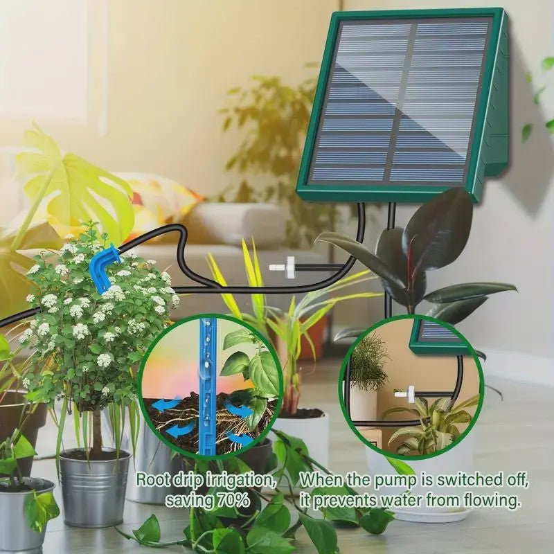 Zelf-Installatie Zonne-Irrigatiesysteem met 10 Druppelaars voor Tuin & Balkon