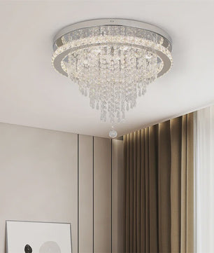 Luxe K9 Kristallen Plafondlamp met Smart LED en Afstandsbediening - Modern Design