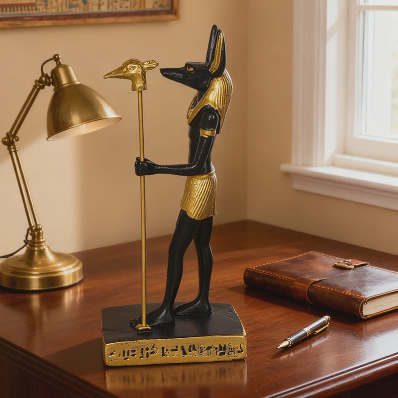 Anubis Beeld - Egyptische Mythologie Hars Decoratie voor Woonkamer, Slaapkamer & Studiekamer