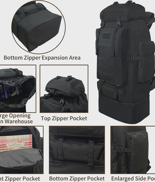 100L Outdoor Kampeerrugzak - Grote Capaciteit Reistas voor Mannen & Vrouwen