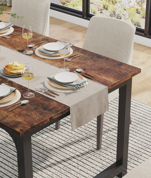 Industriële Eettafel 6-8 Personen - 160x80 cm - Rustiek Hout & Metaal