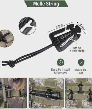 5-delige Rugzak Gesp Karabijnhaak Clips - Outdoor Nylon Camping Tas Hanger