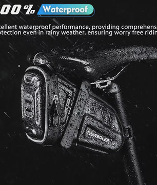 Waterdichte Fiets Zadel Tas met Reflecterende Strepen & Slimme Verlichting