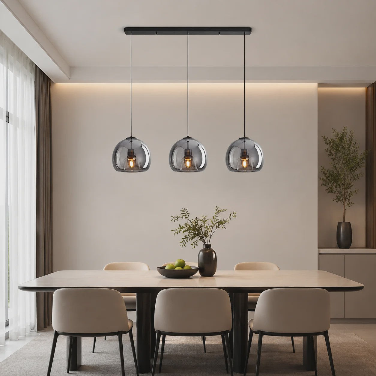 Moderne Glazen Hanglamp - Stijlvol Design voor Woonkamer, Eetkamer & Keuken