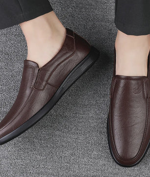 Handgemaakte Leren Herenschoenen - Zakelijk Casual - Rubberen Zool