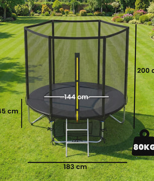 Sportnow Outdoor Trampoline Ø183 cm met Veiligheidsnet - Plezier voor +6 Jaar