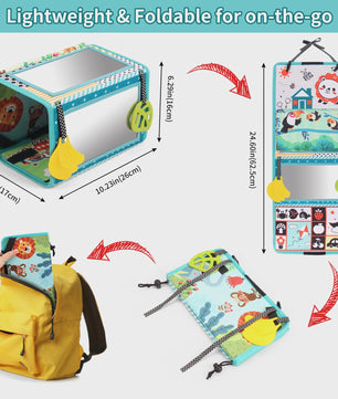 Interactief Baby Stoffen Boek met Spiegel - Educatief Montessori Speelgoed