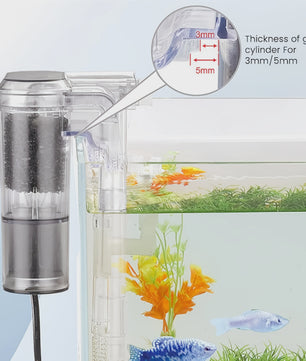 Compacte Hangende Aquarium Filter met USB Voeding - Ideaal voor Aquaria tot 30cm