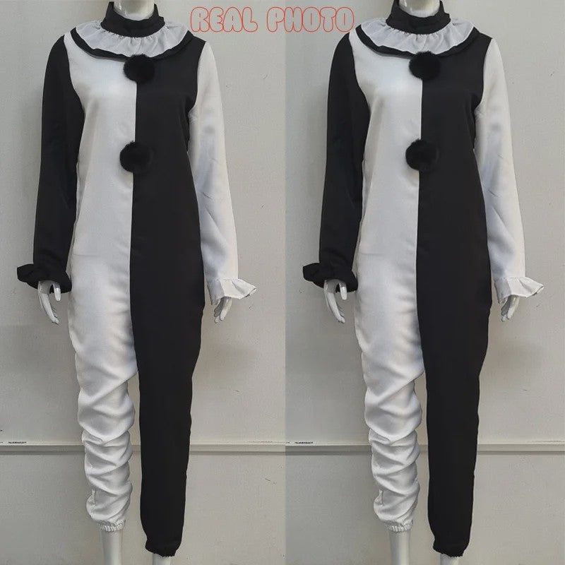 Art The Clown Kostuum & Masker - Terrifier 2 Cosplay Jumpsuit voor Heren en Dames