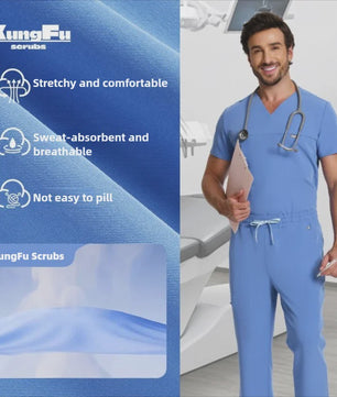 KungFu Scrubs Medisch Werkpak - Ademend, Waterdicht & Antibacterieel (2-delig)