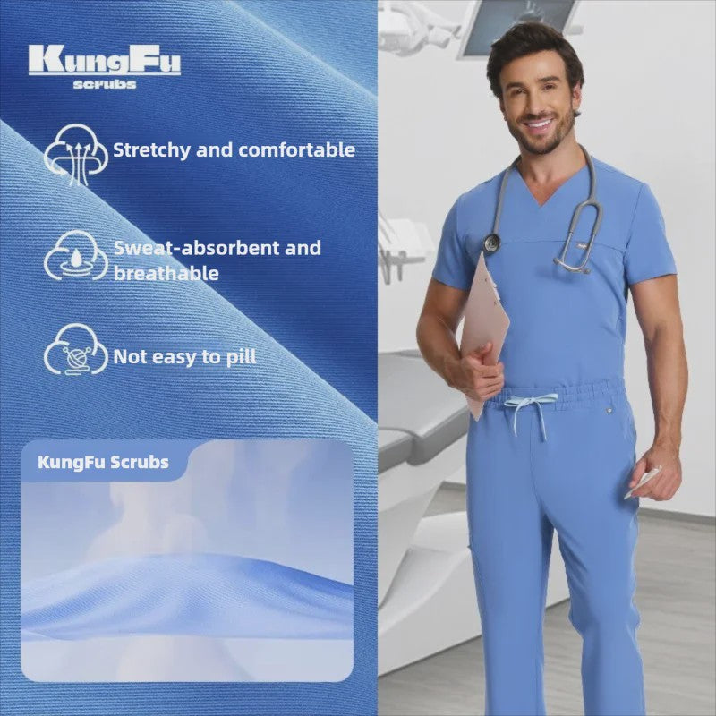 KungFu Scrubs Medisch Werkpak - Ademend, Waterdicht & Antibacterieel (2-delig)