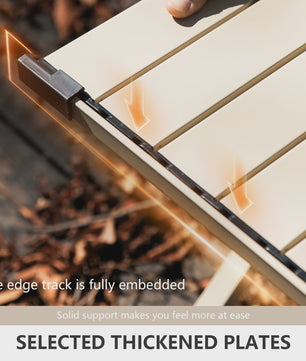 Opvouwbare Camping Tafel 'Egg Roll' - Draagbaar Carbon Staal met Draagtas voor Picknick & BBQ