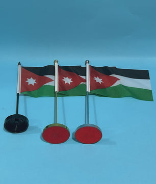 Bureauvlag Jordanië 14x21cm Polyester met Standaard - Decoratie voor Kantoor en Tafel