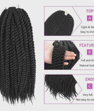 Havana Twist Crochet Haar - 6 Packs Synthetische Krullen voor Senegalese Twists