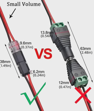 Waterdichte D2 Snelkoppelingen voor Elektrische Bedrading - 2-Pin Connectoren (10/20/30/50/100 Stuks)