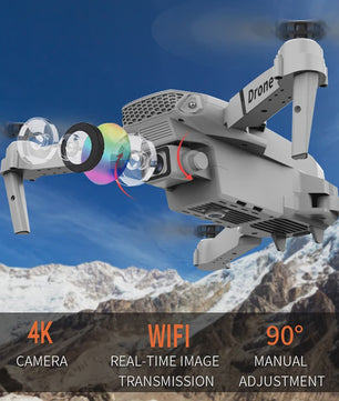 Opvouwbare FPV WiFi Drone met 4K Camera en Vliegstabilisatie - Perfect Cadeau