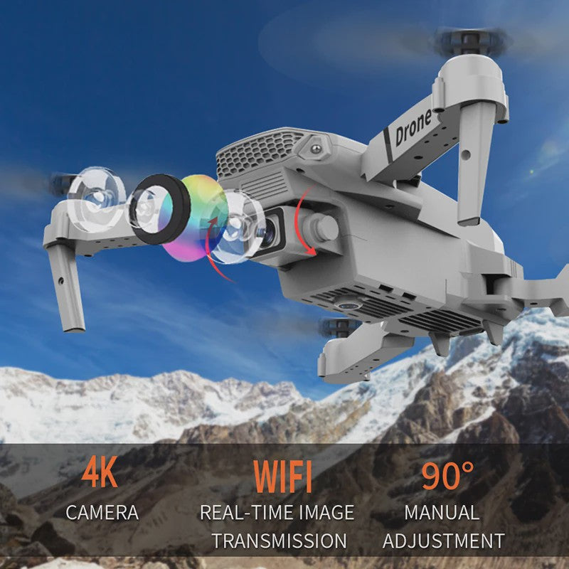 Opvouwbare FPV WiFi Drone met 4K Camera en Vliegstabilisatie - Perfect Cadeau