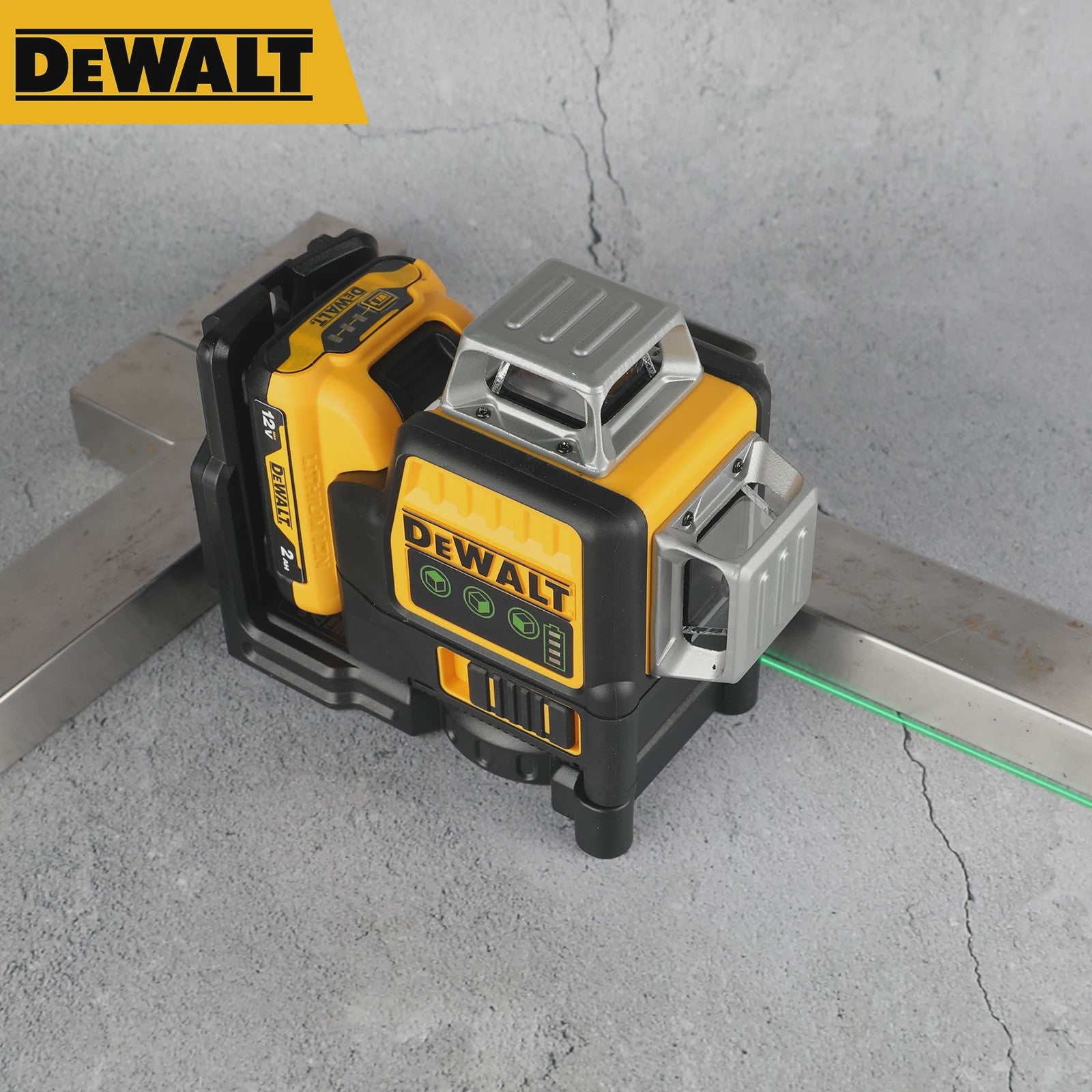 DeWalt DW089LG 12V Groene Laserwaterpas - 360° Horizontaal/Verticaal, 12 Lijnen