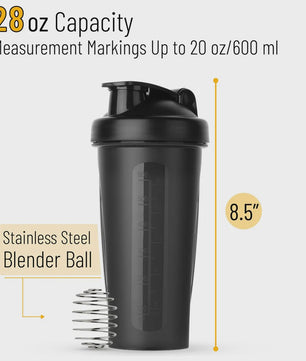Draagbare Proteïne Shaker Fles 600ml met Garde Bal - Ideaal voor Fitness & Sport