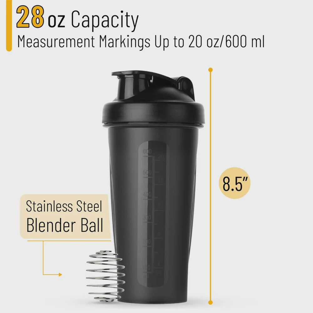 Draagbare Proteïne Shaker Fles 600ml met Garde Bal - Ideaal voor Fitness & Sport