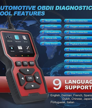 V519 Professionele OBD2 Scanner: Auto Diagnose Tool met Real-time Data & Foutcode Lezen/Wissen