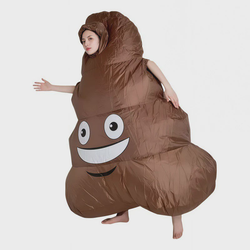 Grappig Opblaasbaar Poep Kostuum - Unieke Feest & Festival Outfit