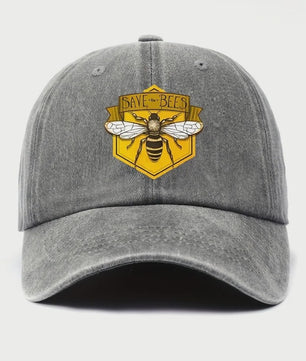 Bee Print Baseball Cap - Verstelbare Casual Pet voor Heren & Dames met Zonbescherming