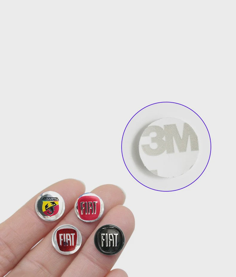 Fiat & Abarth Auto Sleutel Stickers - Emblemen voor Fiat 500, Punto, Panda en meer