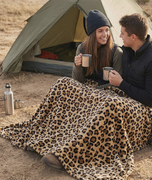 Luxe Leopard Print Fleece Plaid - Zacht & Warm voor Bank en Sofa